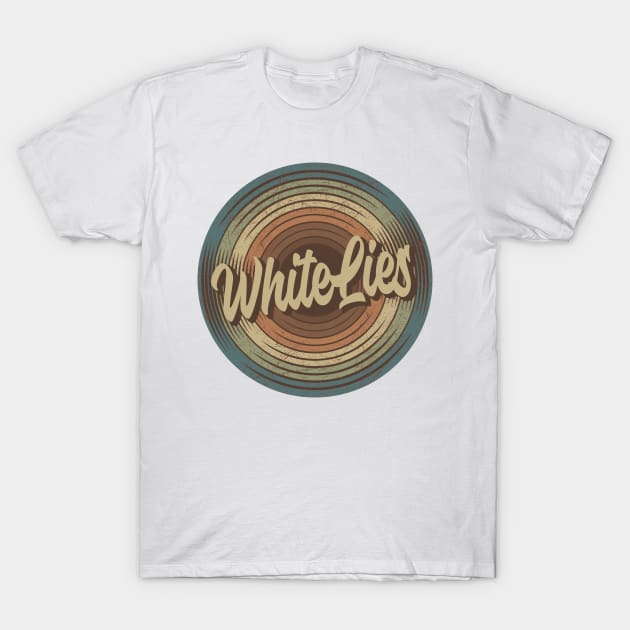 White Lies Vintage Vinyl T-Shirt by musiconspiracy